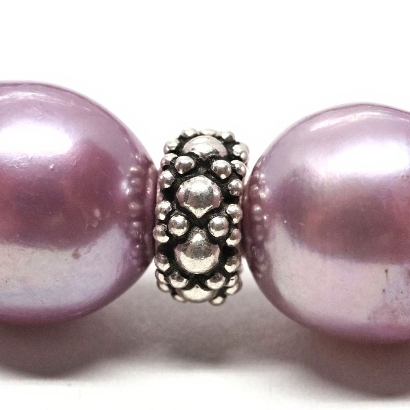 Purple and silver bracelet