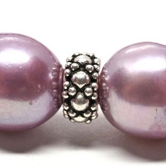 Purple and silver bracelet