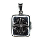 Square sterling silver Maltese cross locket