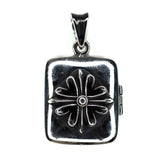 Square sterling silver Maltese cross locket