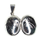 Petite oval incised sterling silver locket