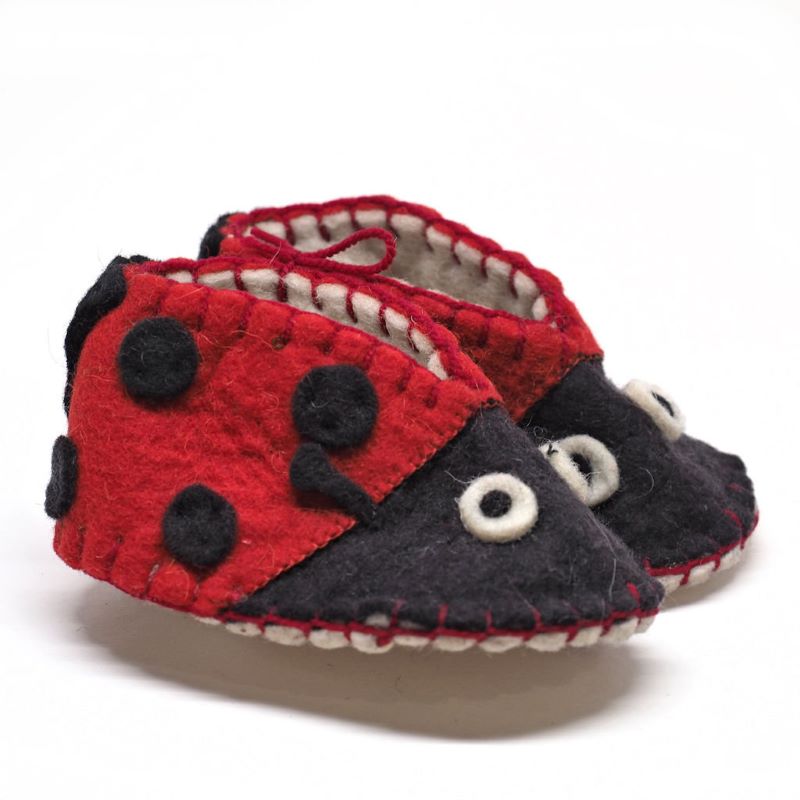 Ladybug booties