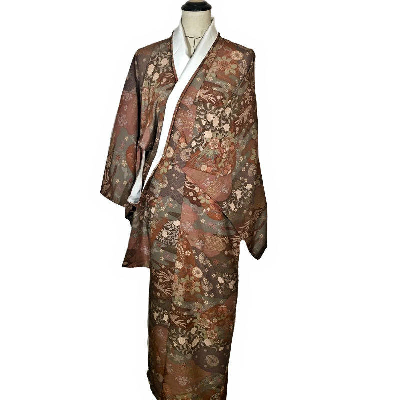 Birds and butterflies kimono