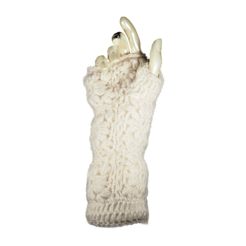 Crocheted wool fingerless gloves