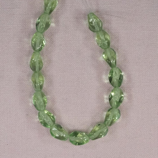 Light green four-sided diamond beads