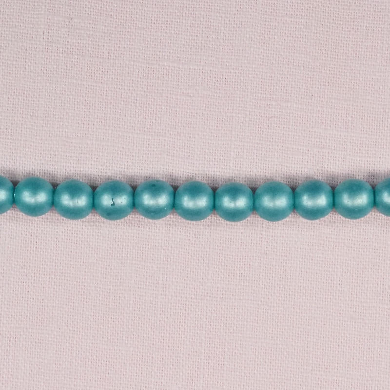 8 mm round vintage turquoise Czech glass beads