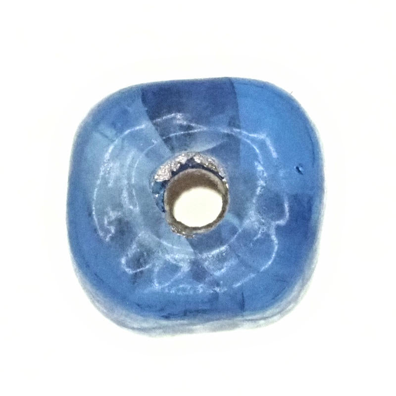 8 mm to 10 mm by 6 mm to 8 mm glass foil-lined lampwork cubes