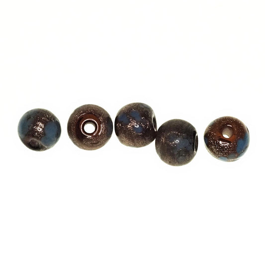 8 mm round glass lampwork beads