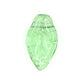 10 mm by 6 mm top-drilled vintage kelly green glass leaves