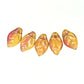 12 mm amber top-drilled leaf beads