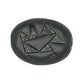 18 mm matte black incised oval beads