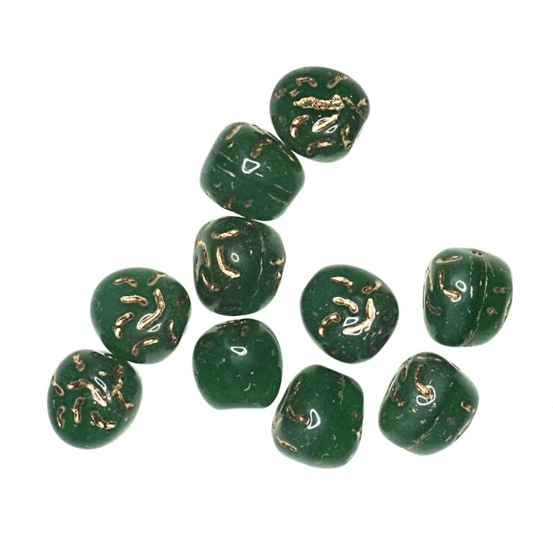 10 mm irregular round Czech glass beads