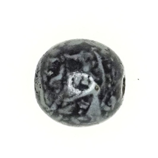 8 mm round speckled Czech glass beads