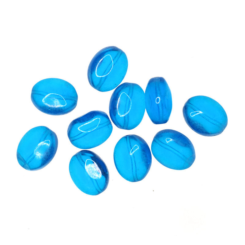 14 mm by 8 mm Czech glass ovals