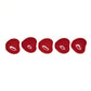 8 mm lipstick red heart beads