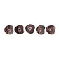 8 mm purple stripe heart beads