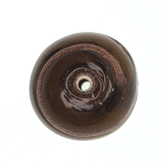 Amber bead with gold stripe