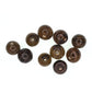 Amber bead with gold stripe