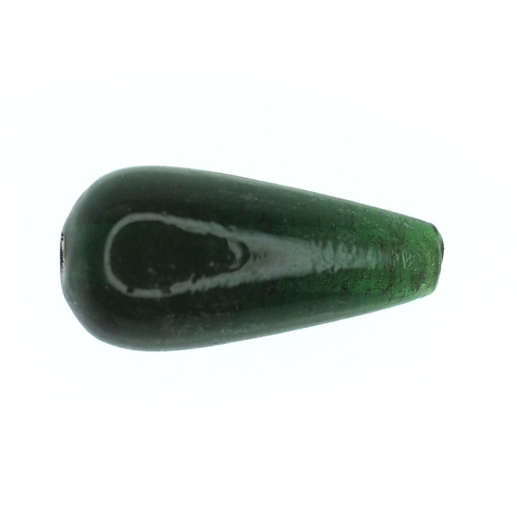 Green teardrop bead