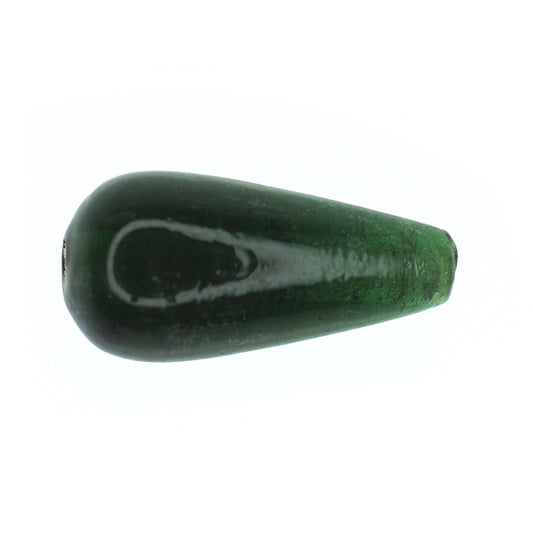 Green teardrop bead
