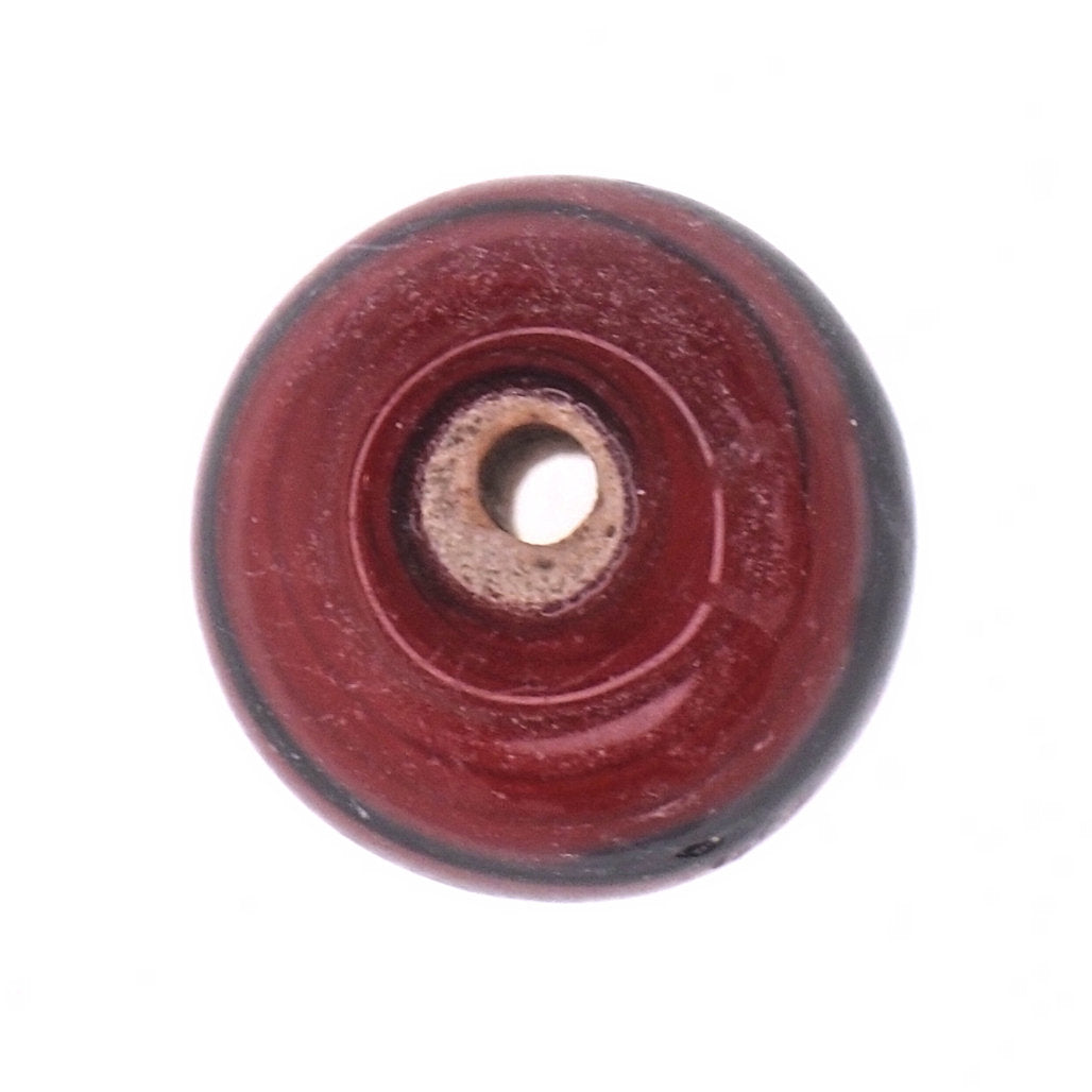 Red and black striped bead