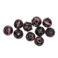 Black bead with gold stripe