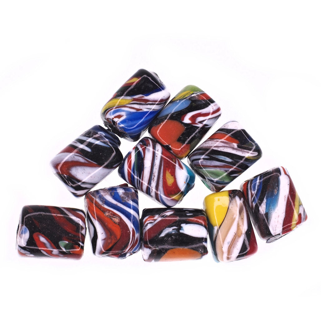 18 mm rectangle end-of-day bead