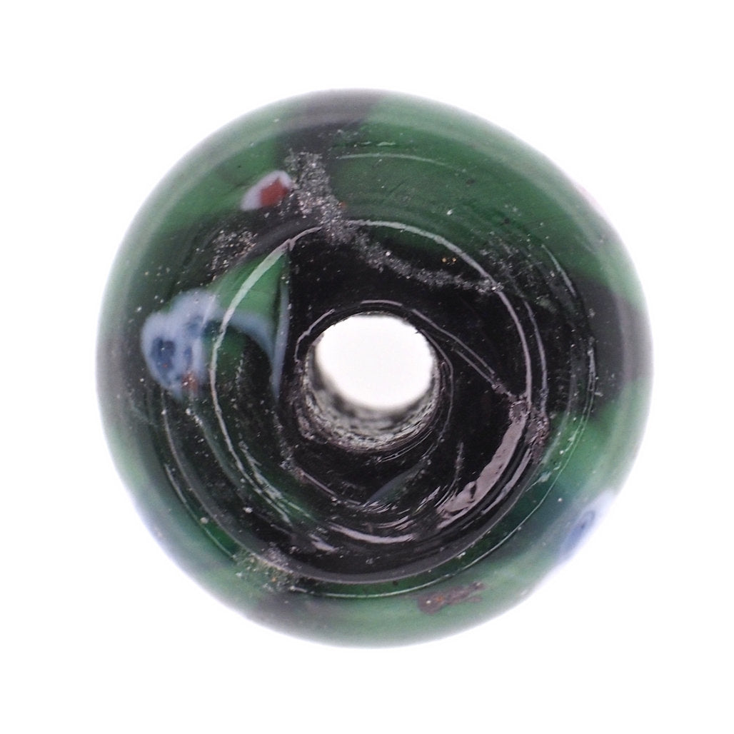 Green face bead