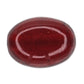 Red round oval bead