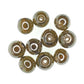 Luminous amber yellow round bead