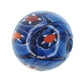 Round blue millefiori bead