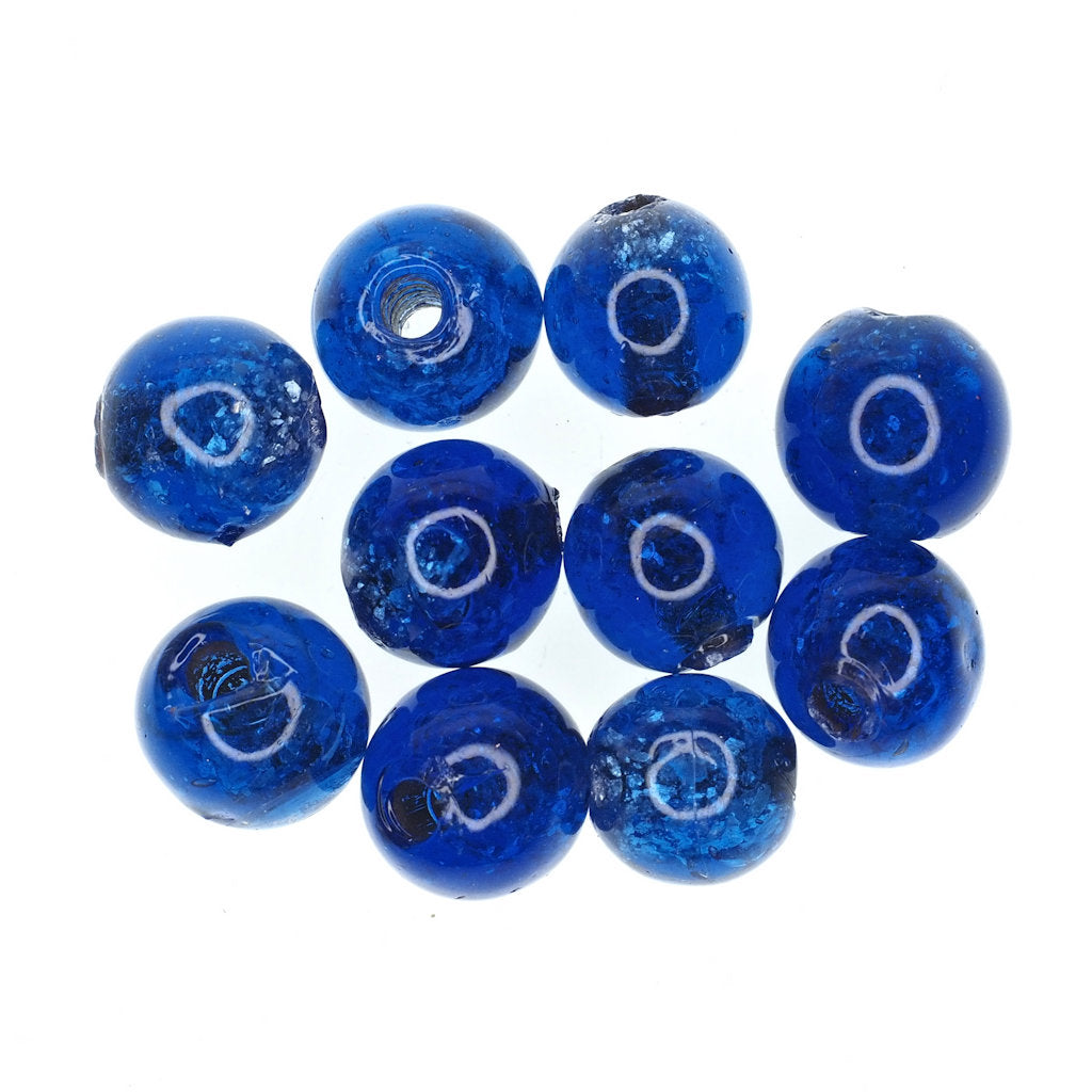 Sapphire blue marble bead