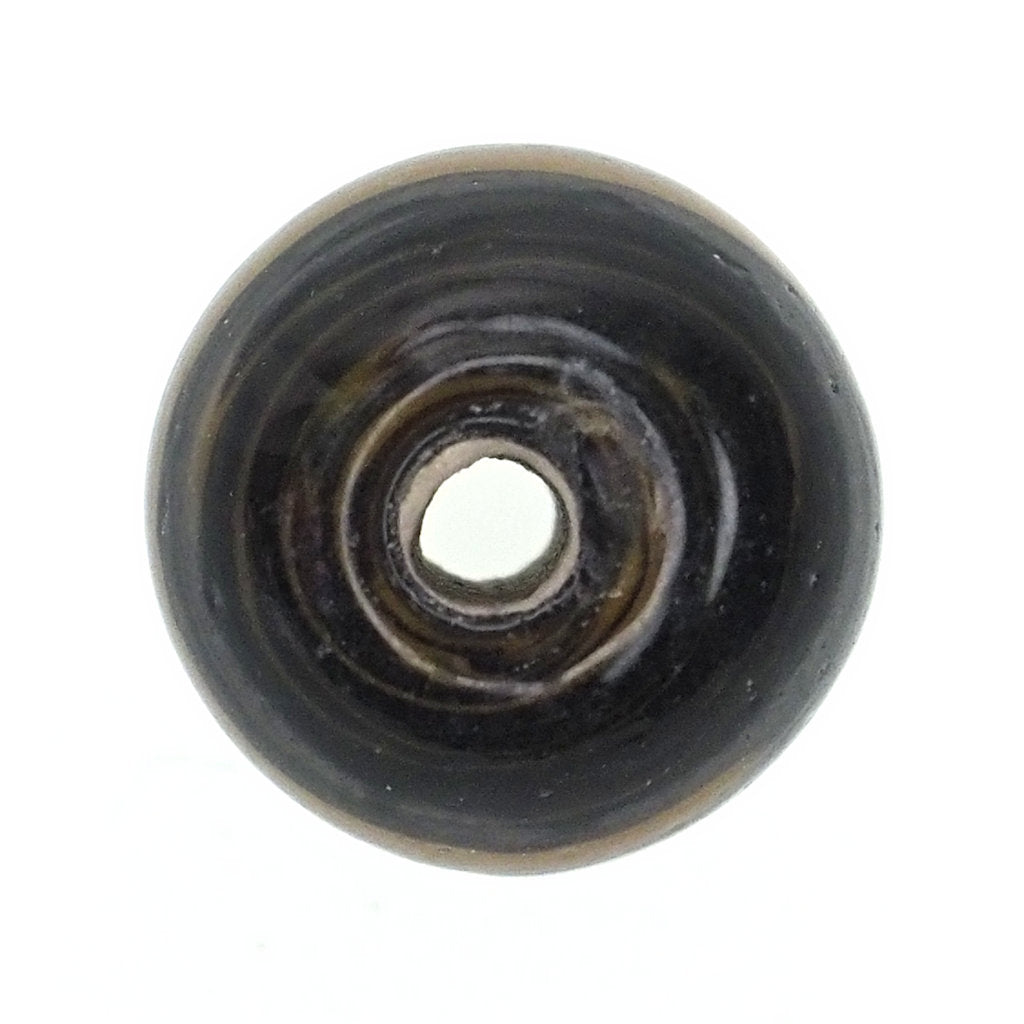 Tan bead with black stripe