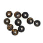 Tan bead with black stripe