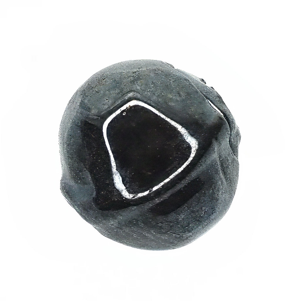 Gunmetal gray round bead