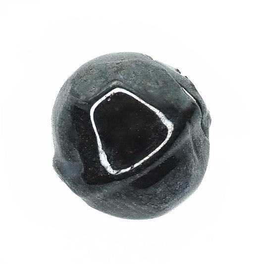 Gunmetal gray round bead