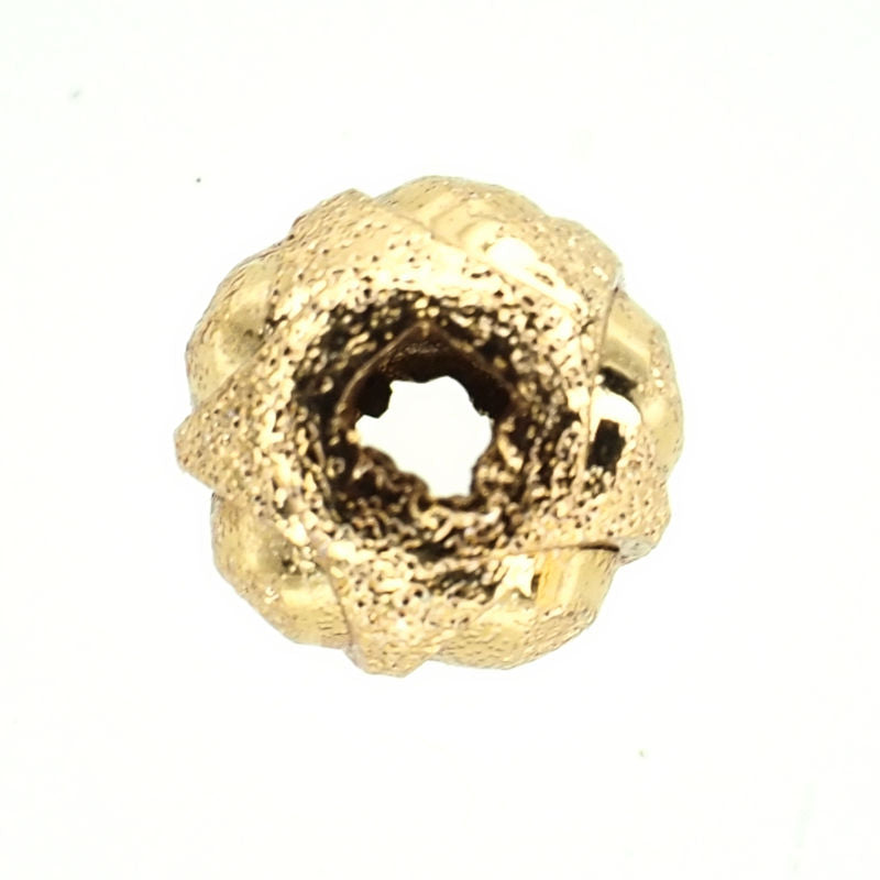 Gold-plate etched round beads