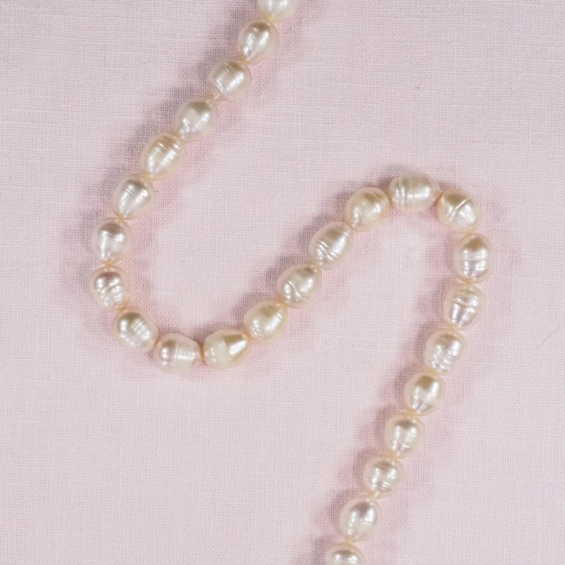 10 mm irregular ringed cream pearls