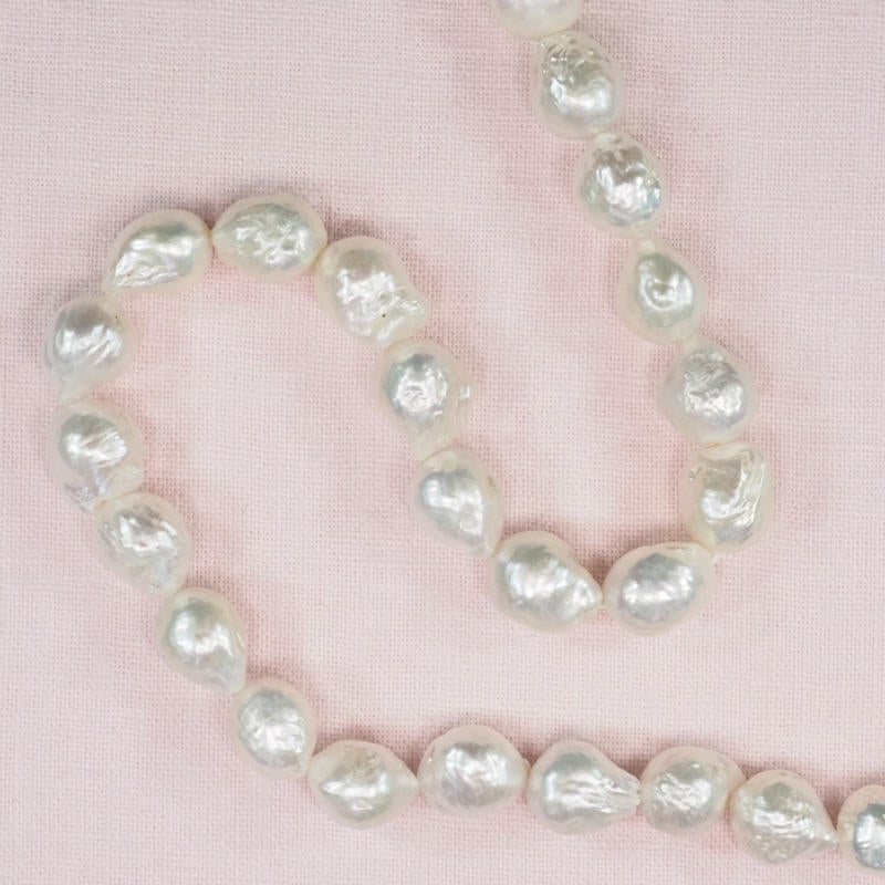 12 mm to 14 mm white irregular pearls