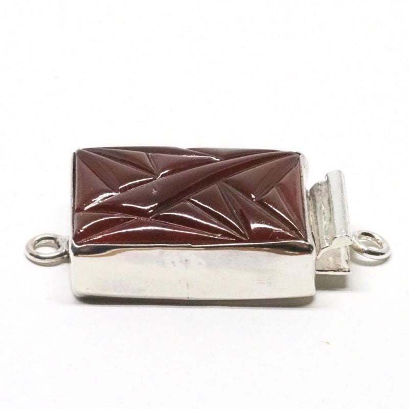 Rectangular carnelian clasp