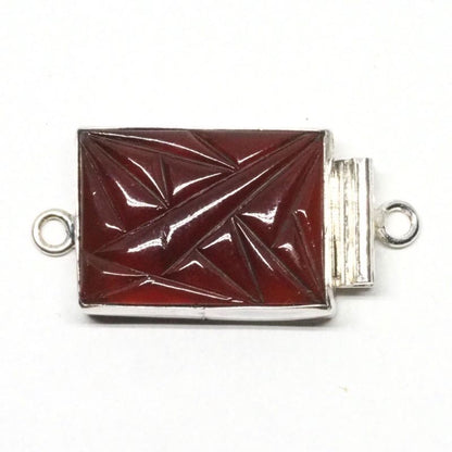 Rectangular carnelian clasp