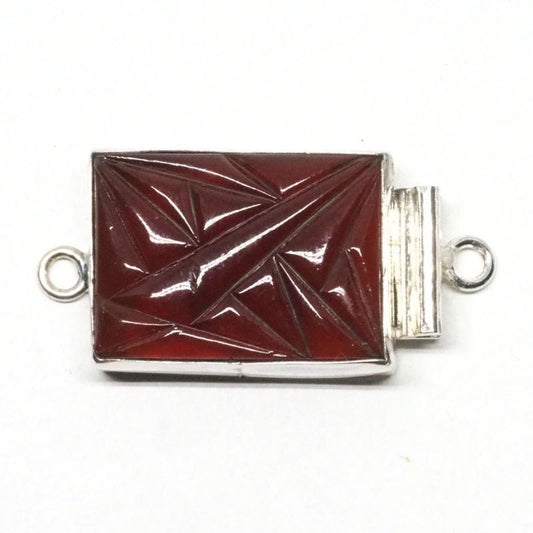 Rectangular carnelian clasp