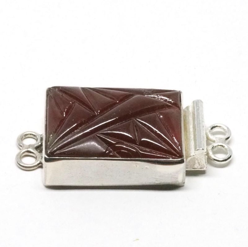 Rectangular carnelian clasp
