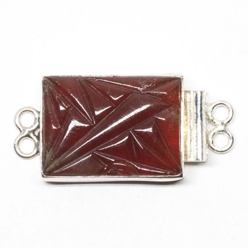 Rectangular carnelian clasp