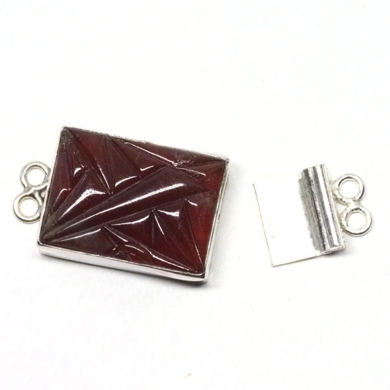 Rectangular carnelian clasp