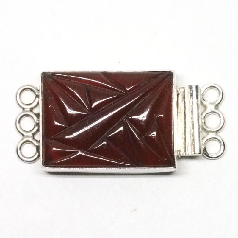 Rectangular carnelian clasp