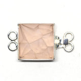 Square pink ice clasp