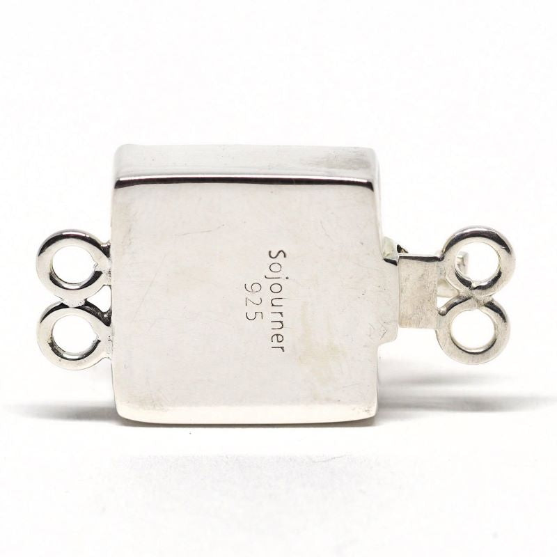 Square pink ice clasp