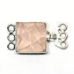 Square pink ice clasp