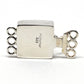 Square pink ice clasp
